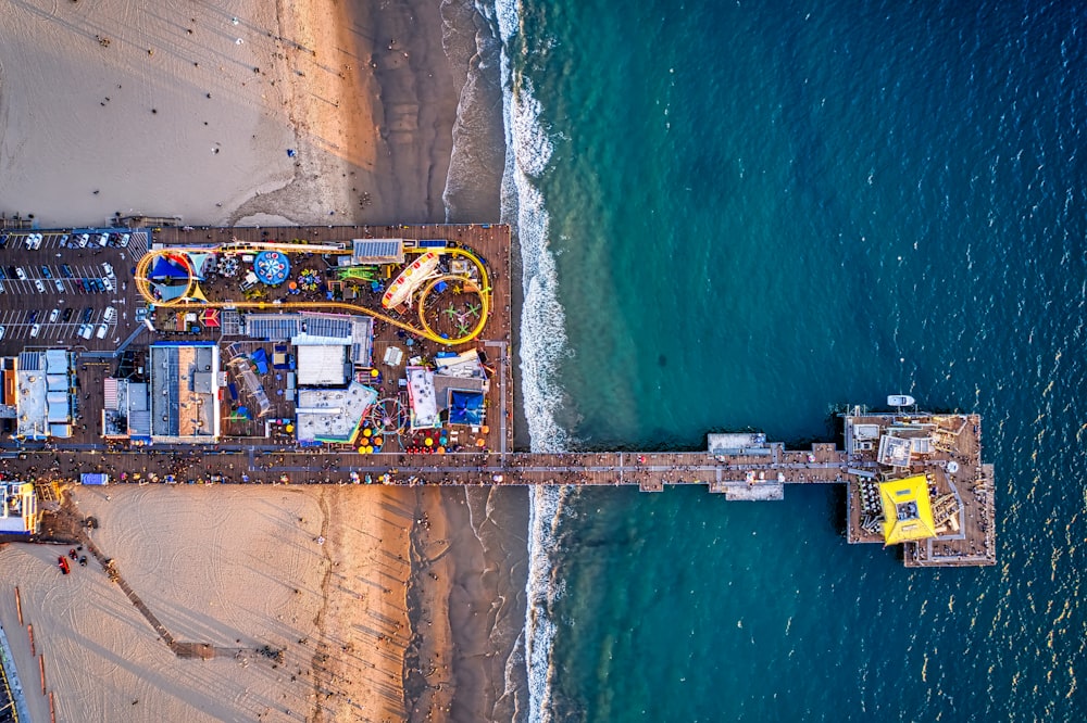 aerial view of beach during daytime