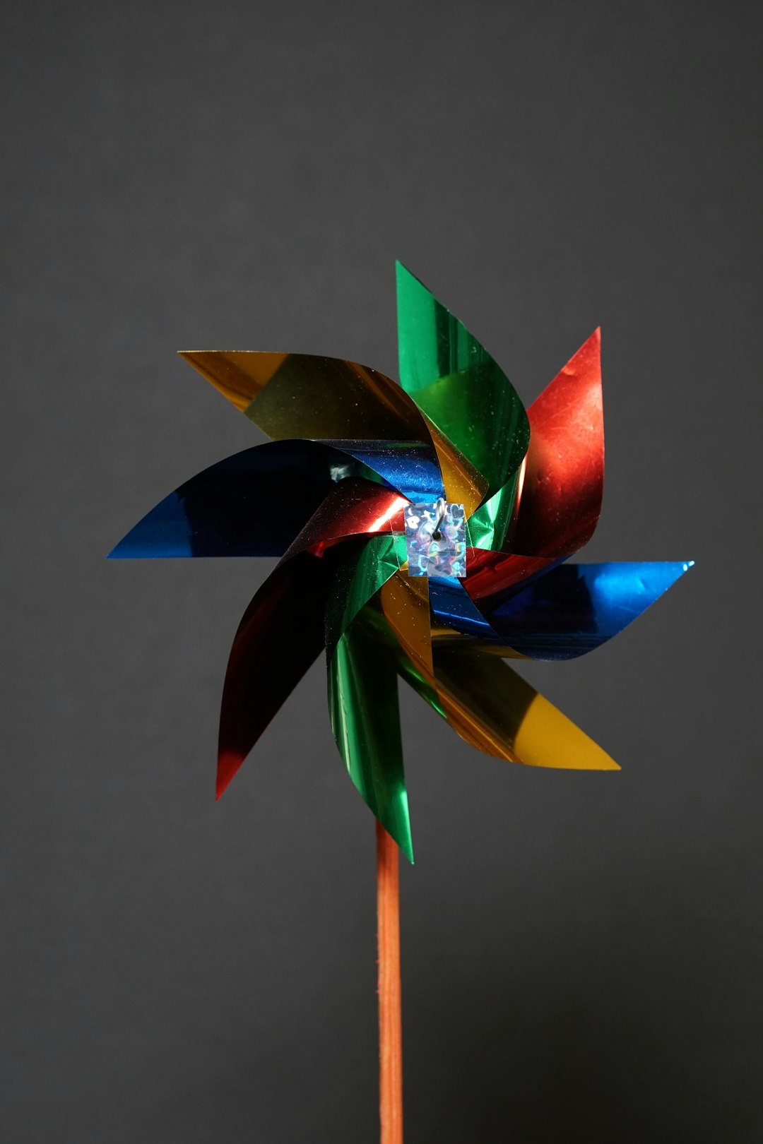 blue and green paper flower