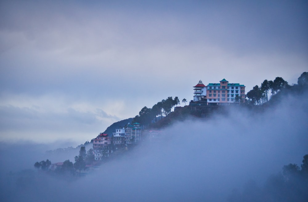 high rise building on top of mountain