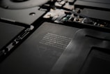 black and silver electronic device