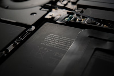 black and silver electronic device