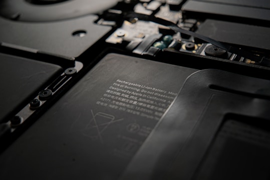 black and silver electronic device
