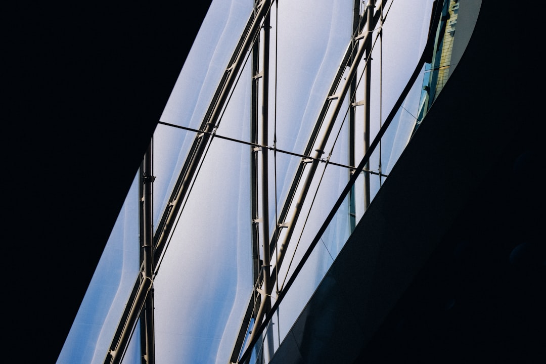 blue and white metal ladder