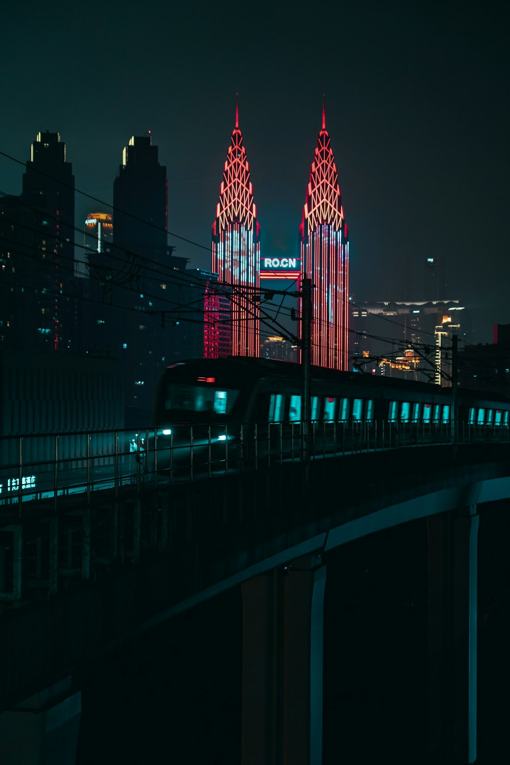 cars on road during night time