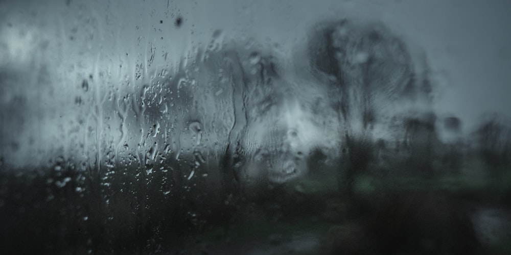 water droplets on glass window