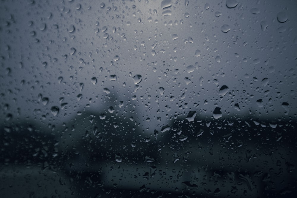 water droplets on glass window