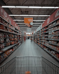 shopping cart filled with items