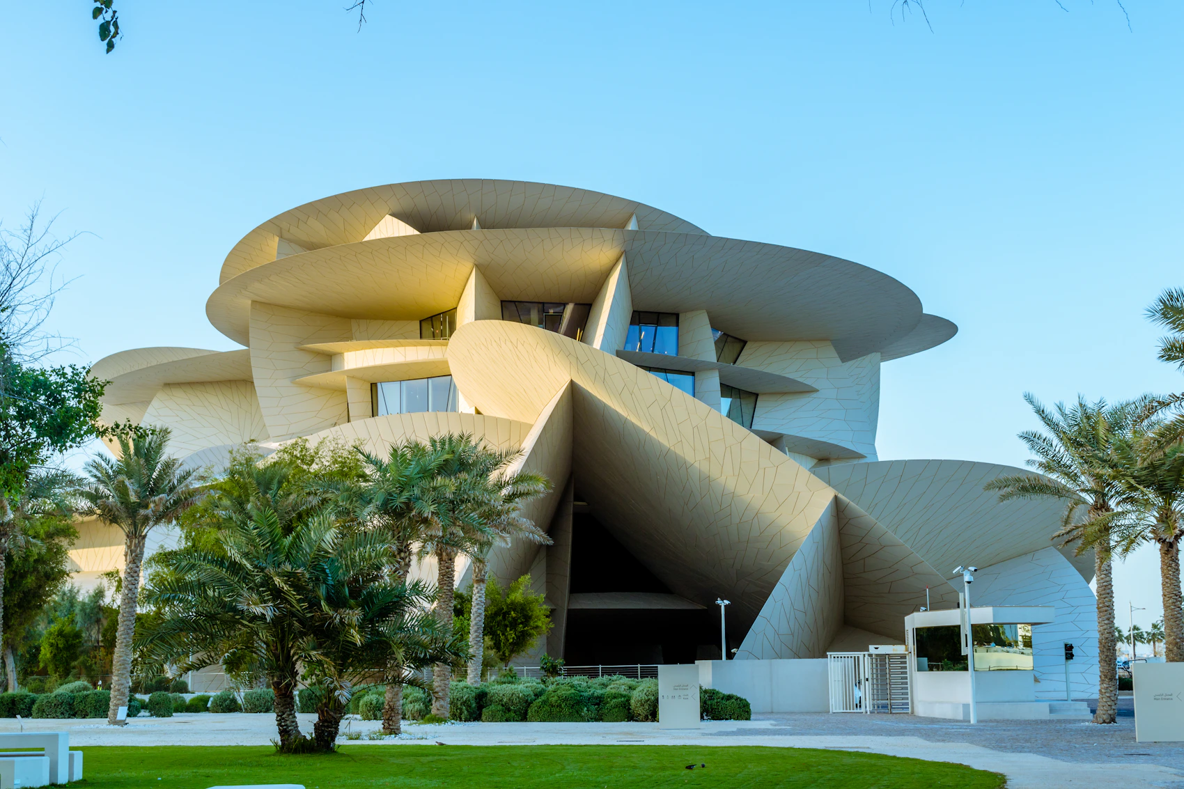 The interlocking desert-rose forms of the National Museum of Qatar in Doha