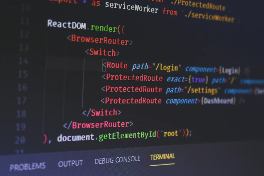React code in a code editor