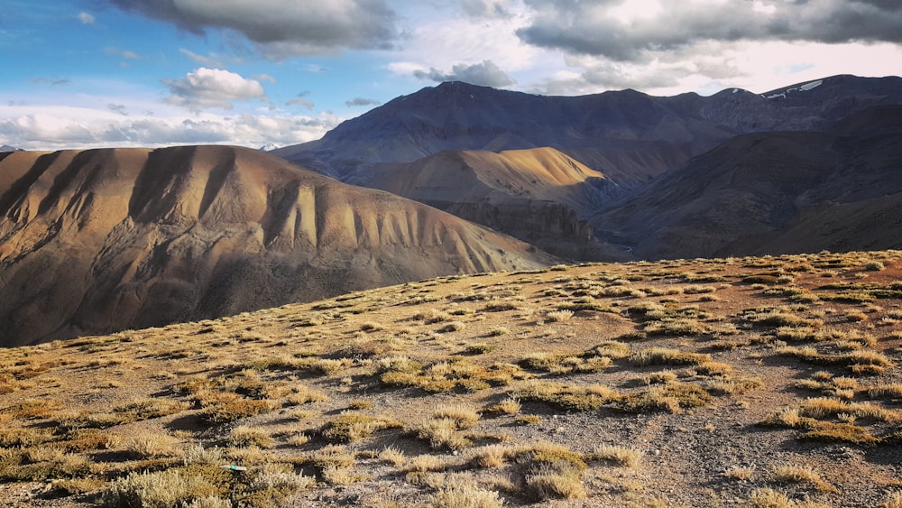 brown mountain under white sky during daytime