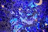 yellow blue and red abstract art