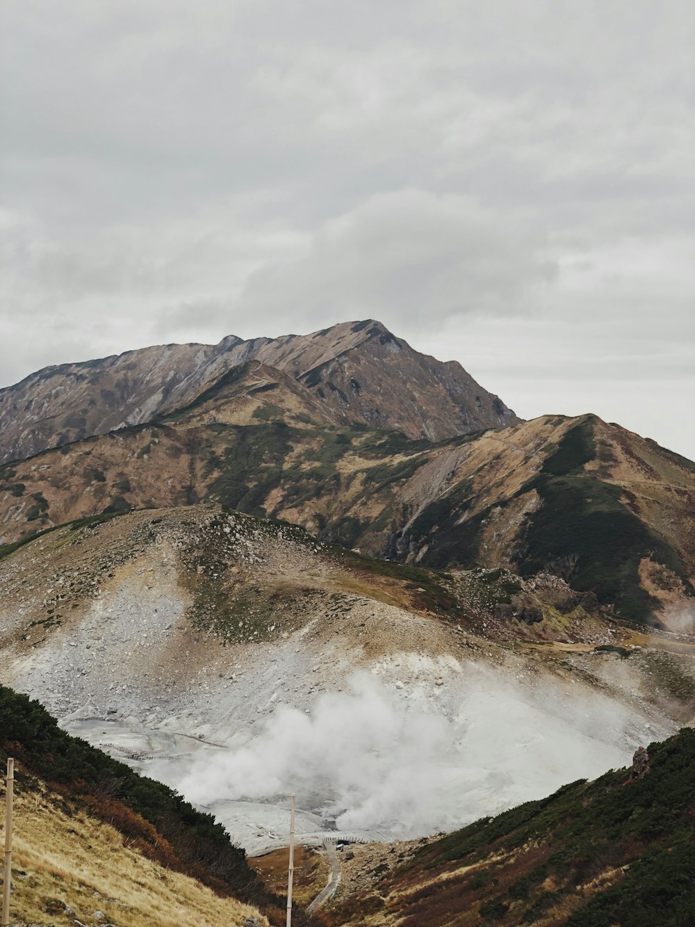 brown and green mountains under white clouds during daytime