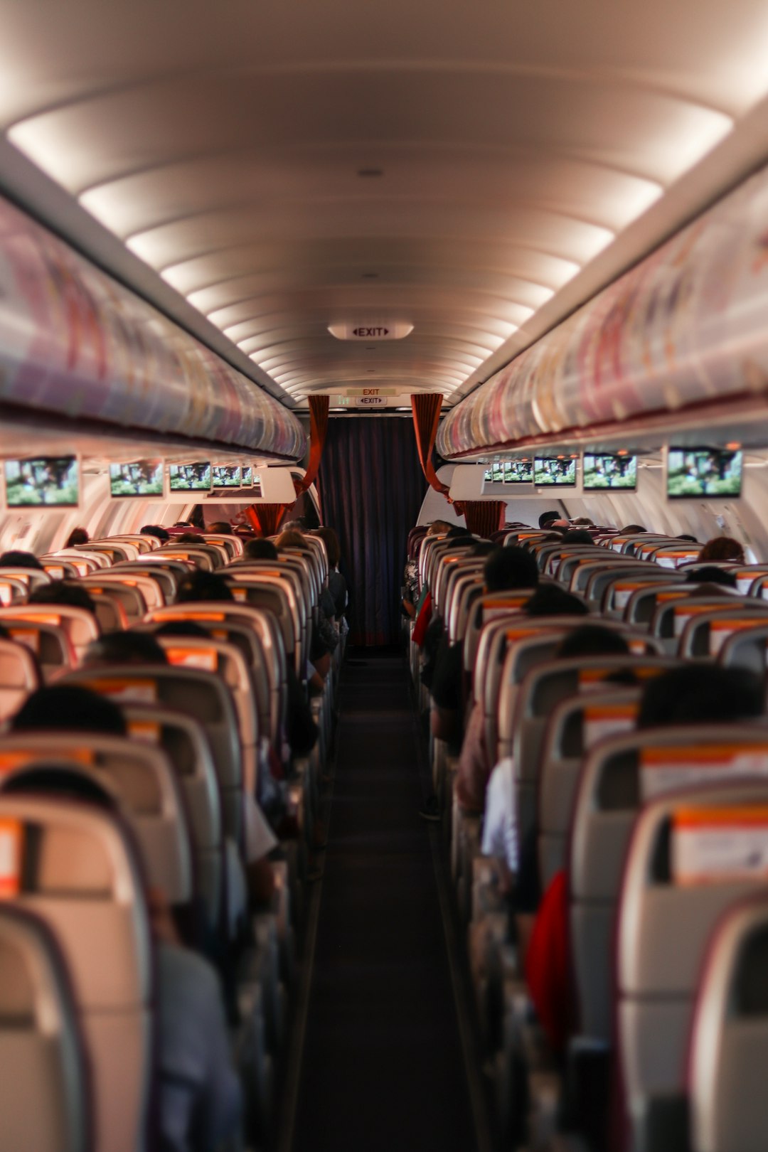 brown and gray airplane seats