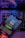 A smartphone displays a music streaming app screen titled 'Happy Hits!' along with a playlist description. The phone is placed on a laptop keyboard and two wireless earbuds rest on top. The lighting has a purple and blue hue, giving a modern and digital feel.