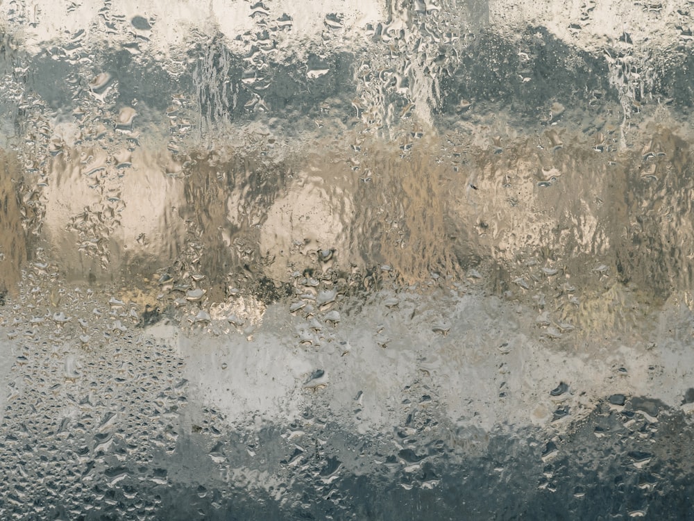 water droplets on glass window