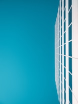 white and blue concrete building
