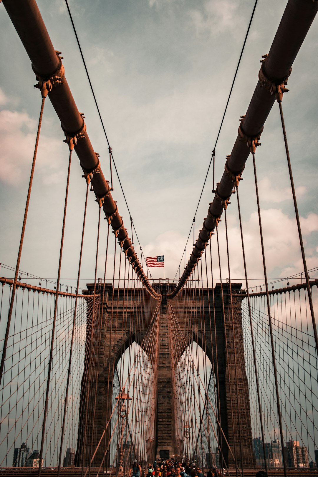 low angle photography of bridge