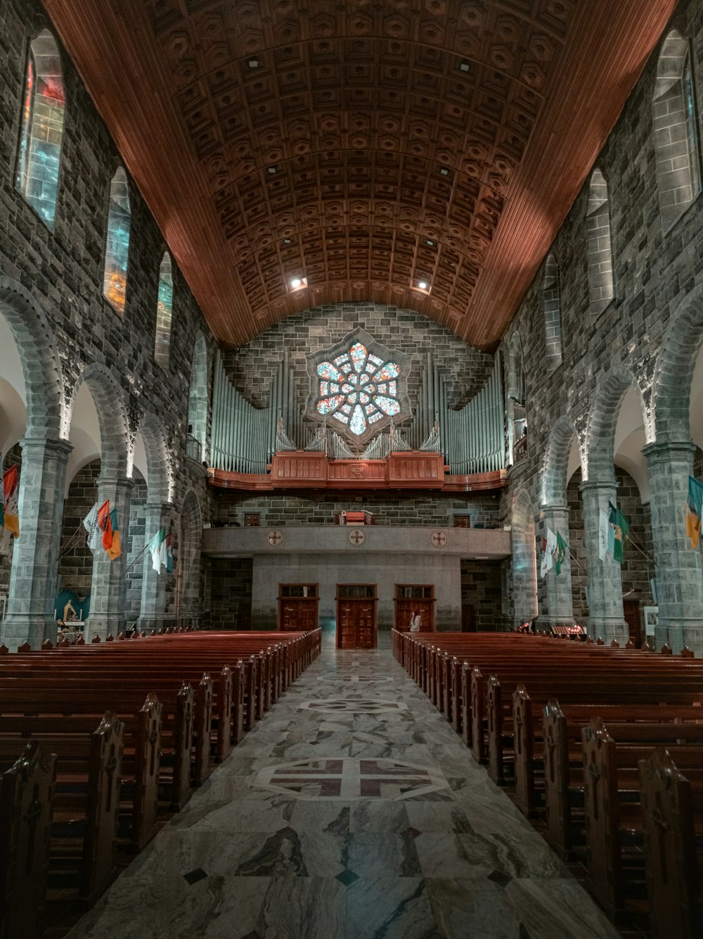 brown and white cathedral interior