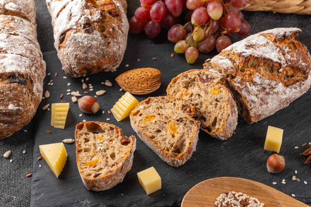 brown bread on brown wooden chopping board