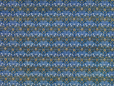 blue and yellow floral textile baroque zoom background