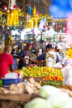 A thriving fresh market in the Philippines