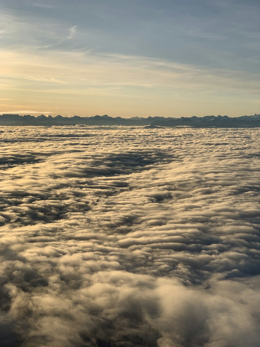 a large amount of clouds in the sky