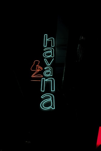 red and blue UNK neon light signage