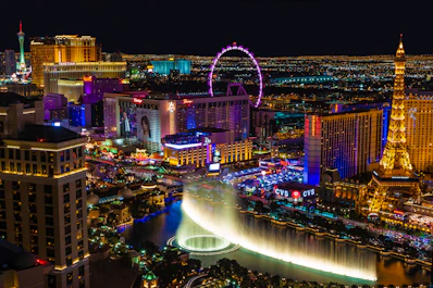 vue du las vegas strip depuis le ciel