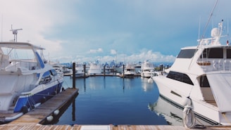 white boat on dock during daytime