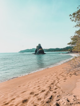 man in black jacket sitting on brown sand near body of water during daytime