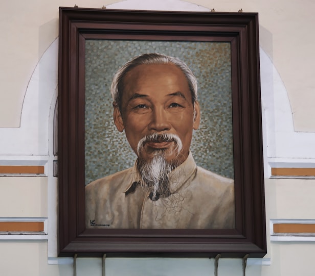 Hanoi or Ho Chi Minh City? portrait of ho chi minh