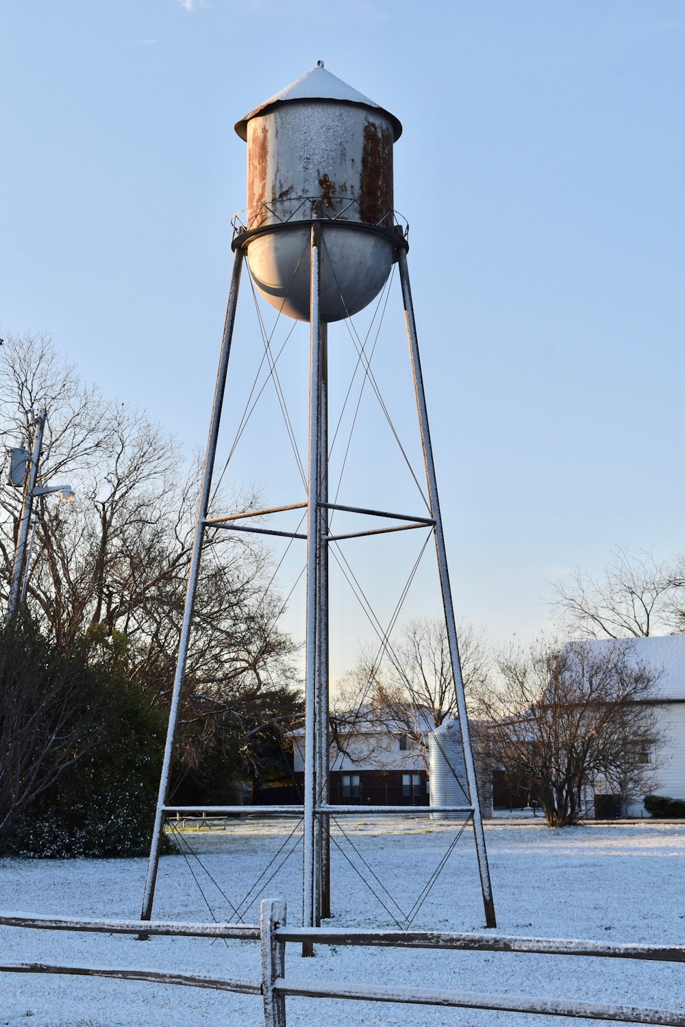 brown and white water tank