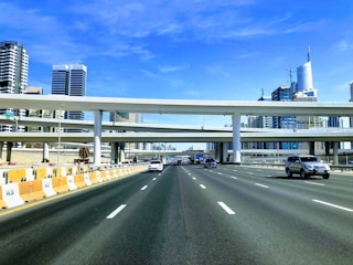 A completed highway showcasing smooth traffic flow.