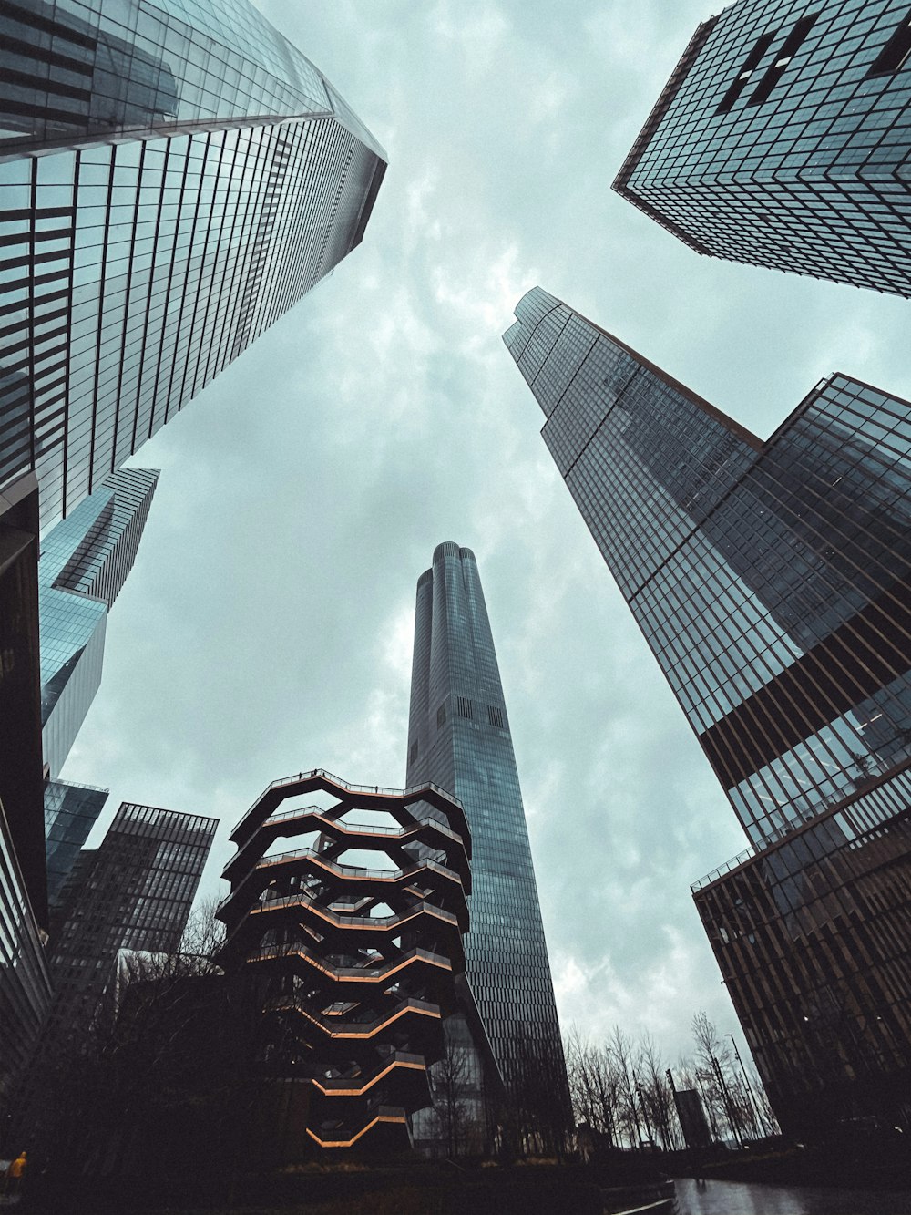 low angle photography of high rise building