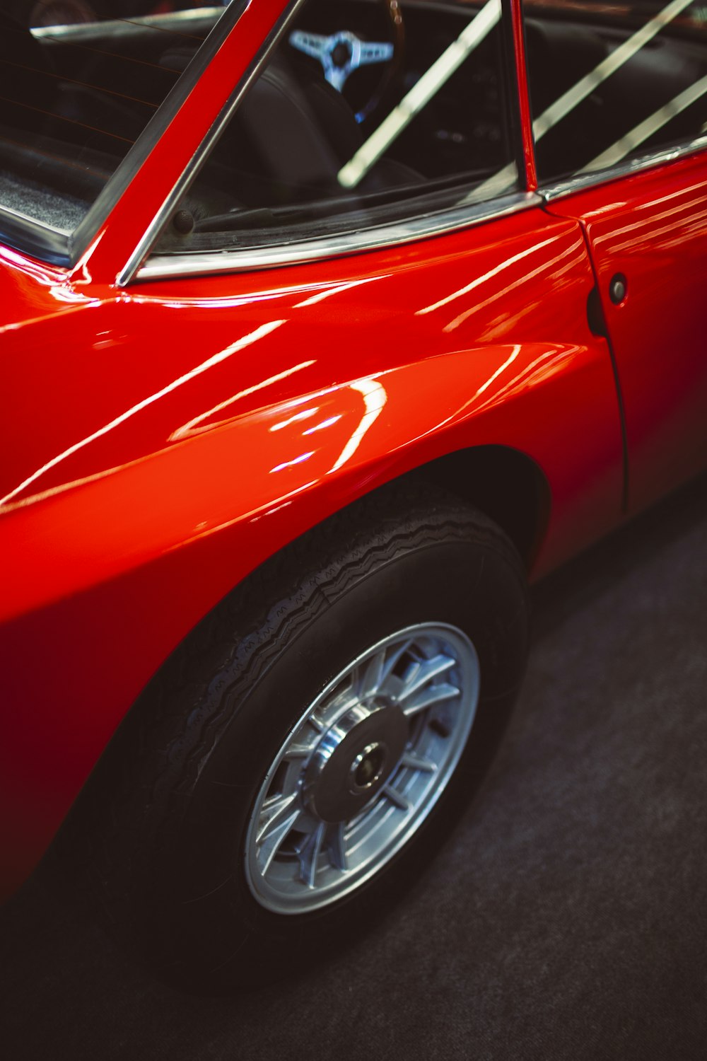 red and white ferrari car