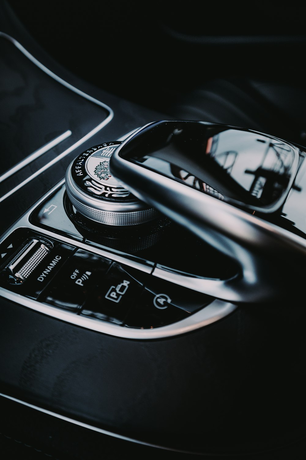 black and silver car steering wheel