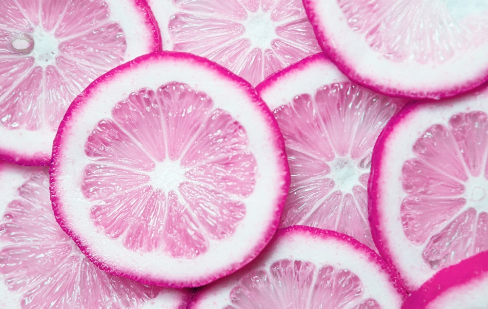 sliced watermelon in close up photography