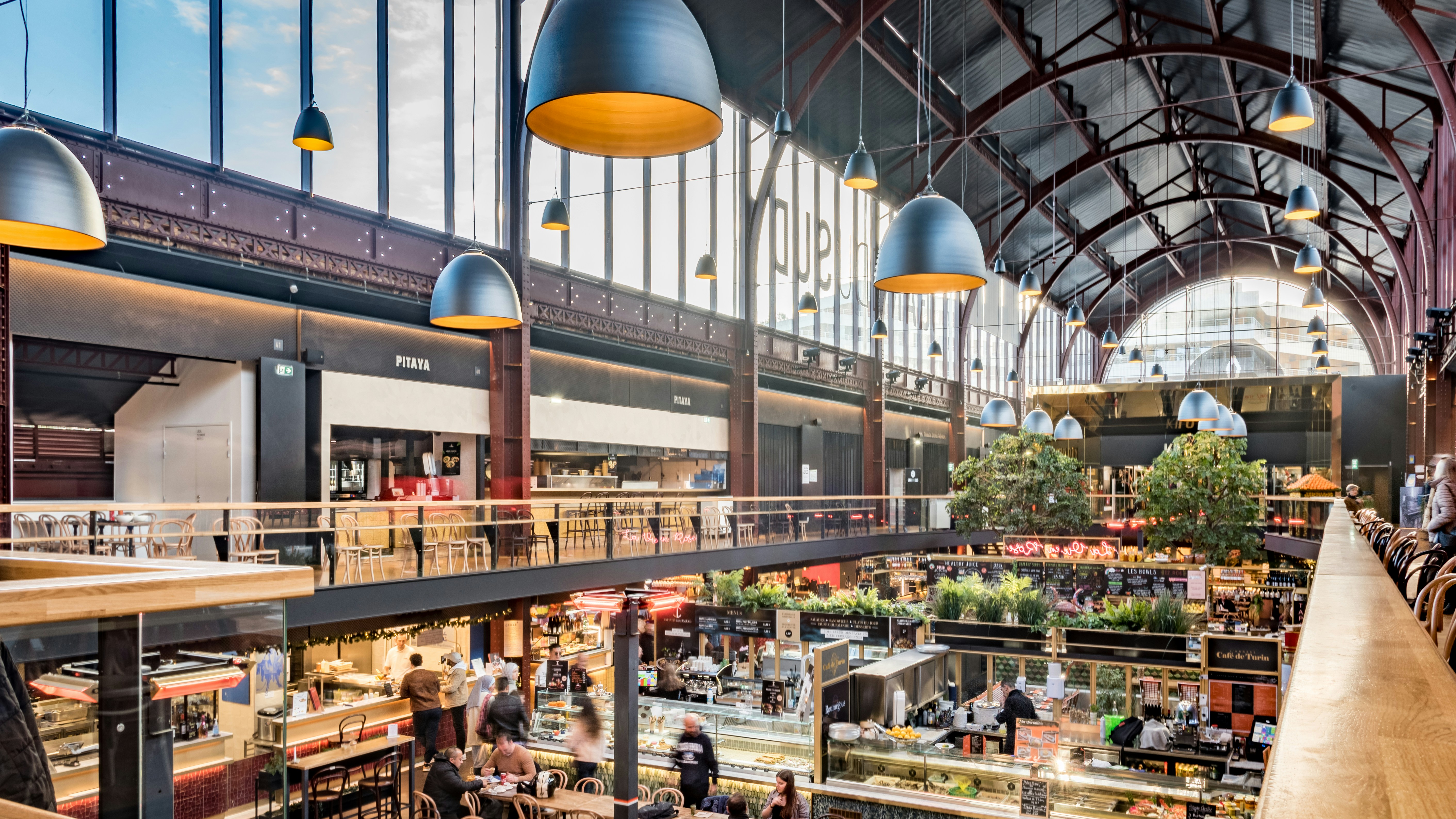 The majestic Gare du Sud station in Nice, which is now a beautiful gourmet hall!