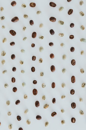 A selection of various coffee beans.