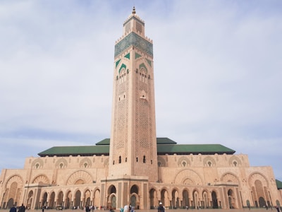 Casablanca Mosque under blue sky during daytime