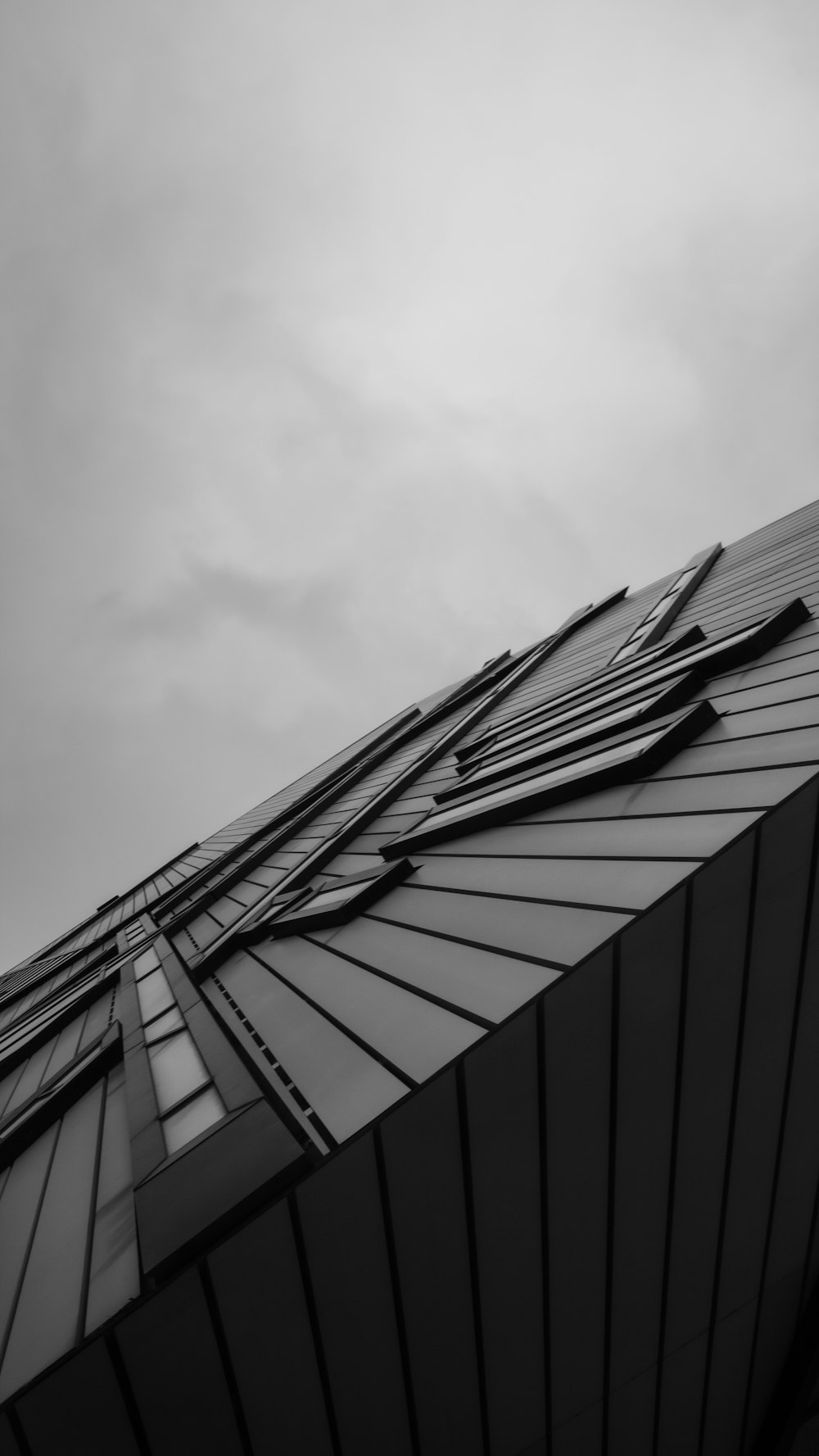 grayscale photo of a building