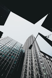 low angle photography of high rise building