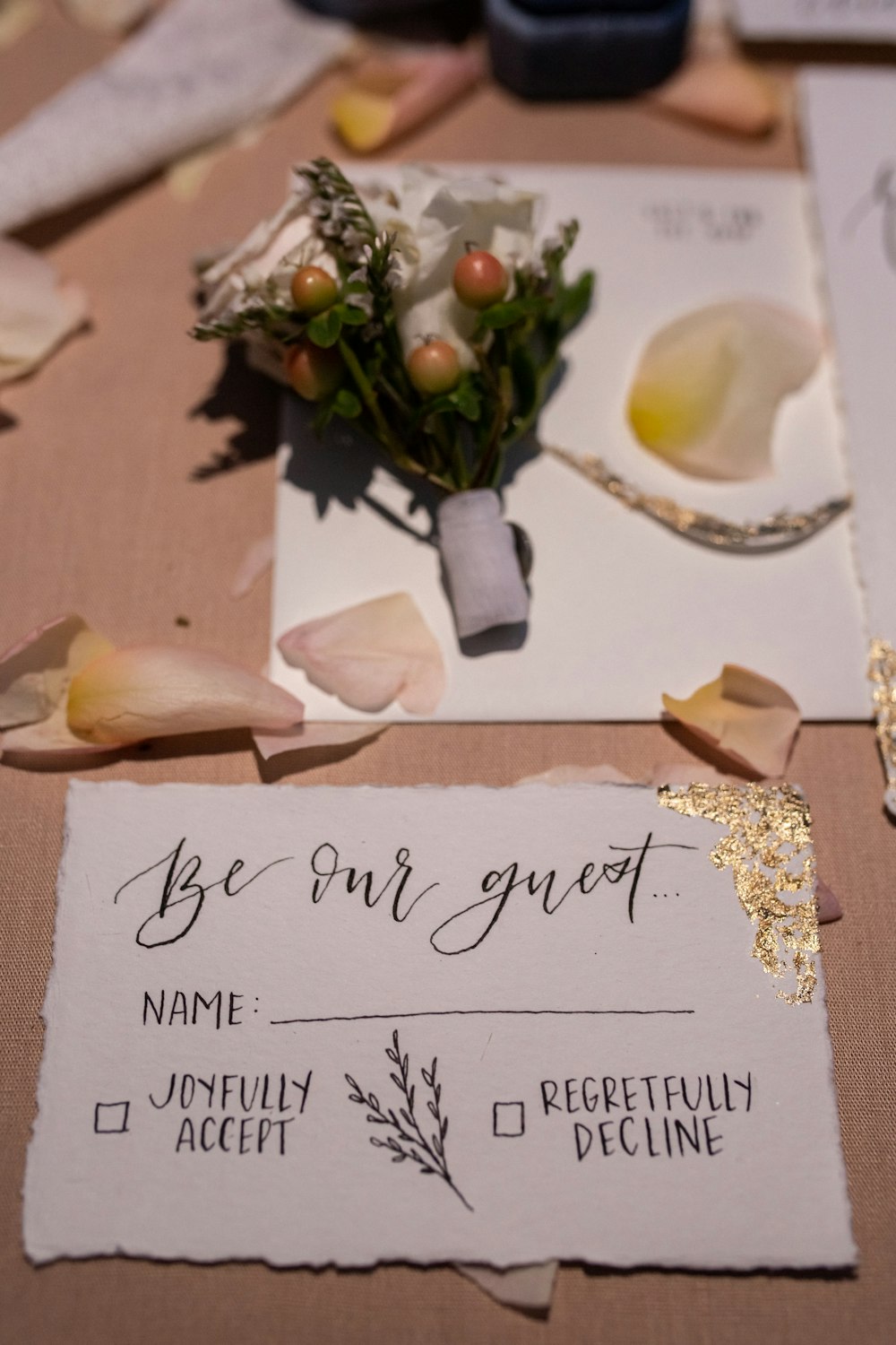 white rose on brown paper