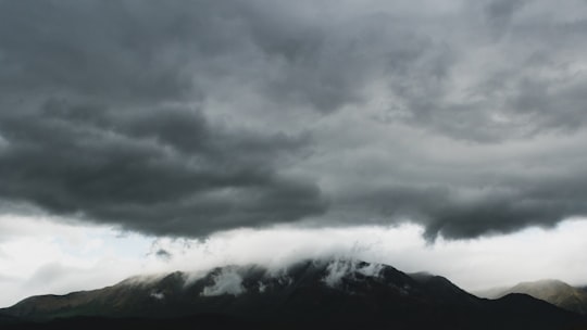 black and white mountain under gray clouds in Córdoba Argentina