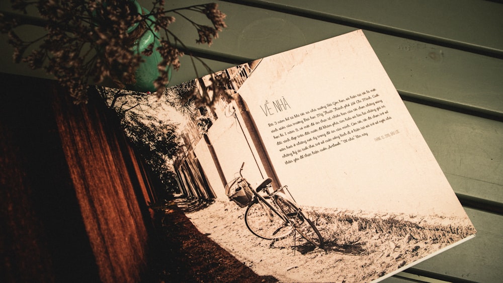 black bicycle on brown sand