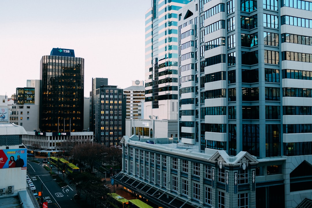 cars on road near high rise buildings during daytime