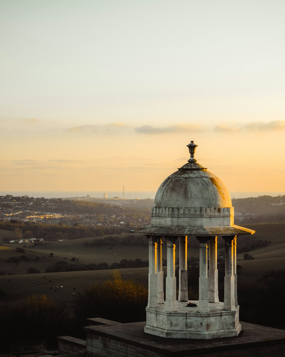 white and gold dome building