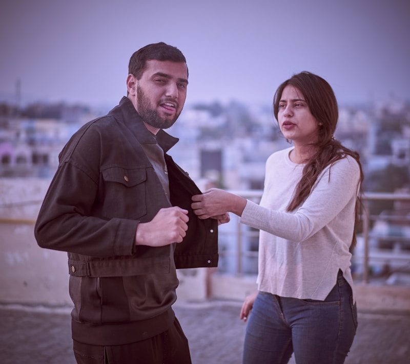 Man in suit with woman