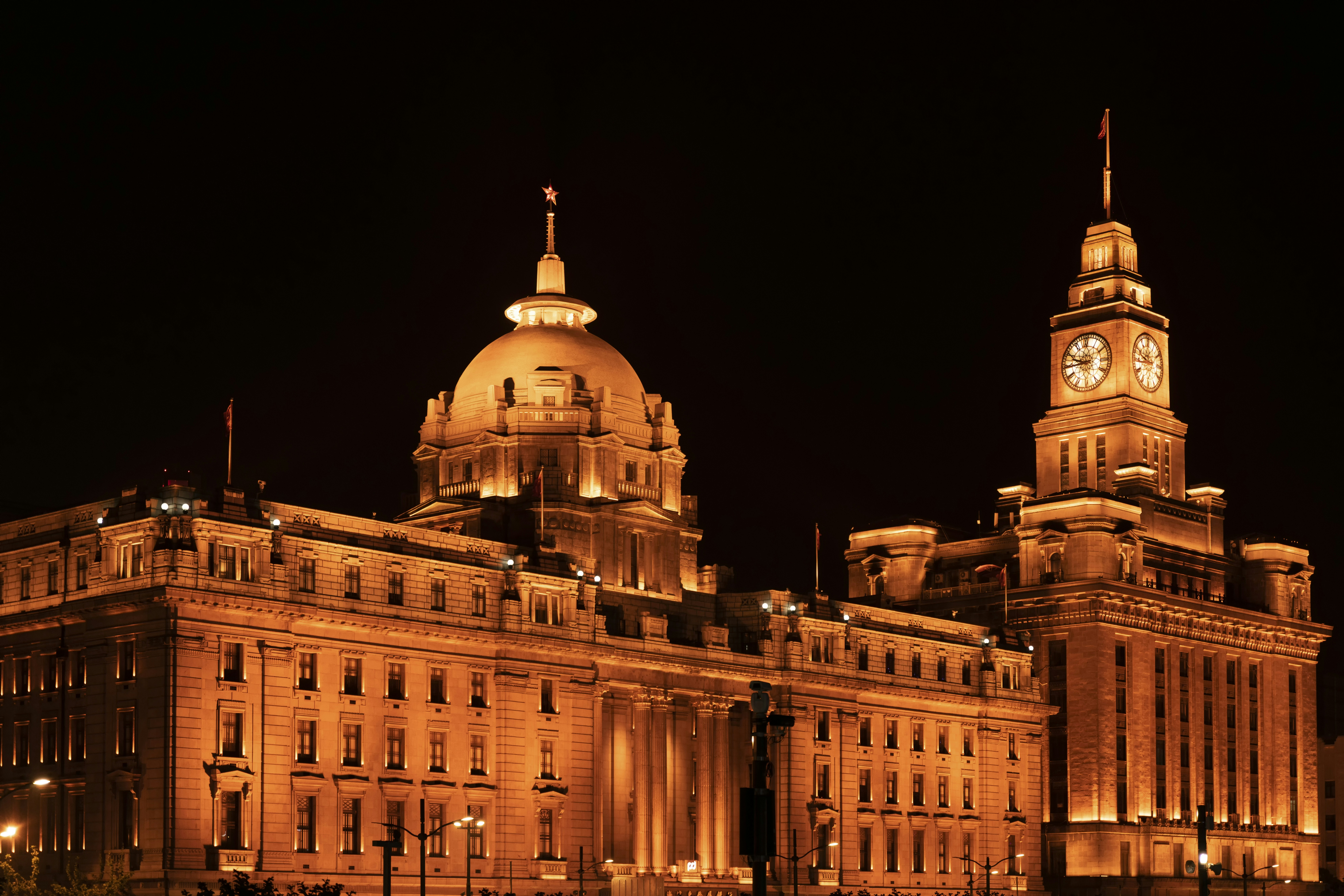 brown concrete building during nighttime