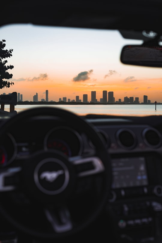 black steering wheel during daytime in Miami Beach United States